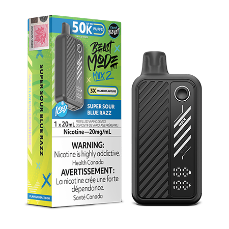 Flavour Beast Mode Max 2 50k Super Sour Blue Razz