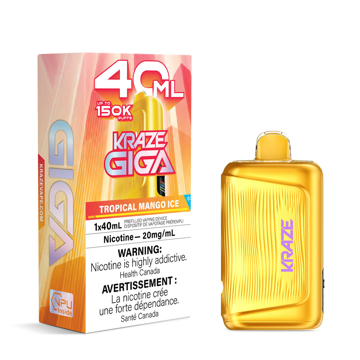 Kraze Giga 150k Tropical Mango Ice